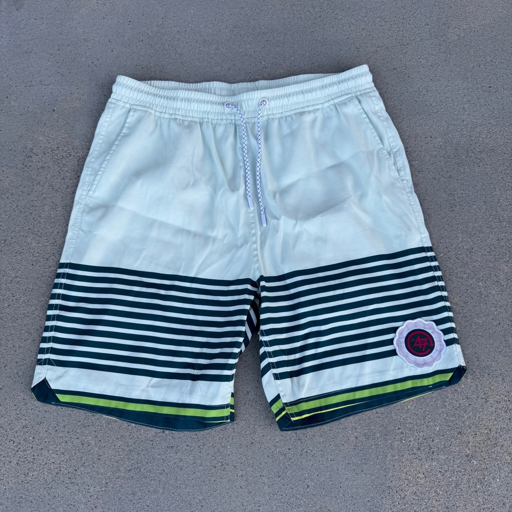 LRG Mens‎ Shorts Striped Mint Green Size Large
